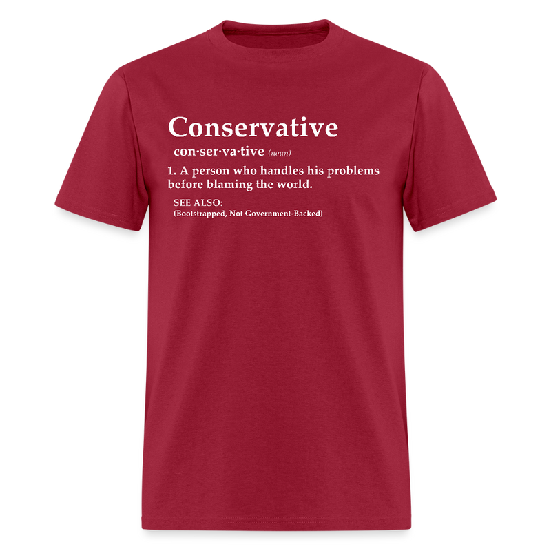 Conservative A Person Who Handles His Problems T Shirt - dark red