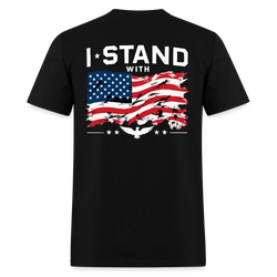 I Stand With America T Shirt - black