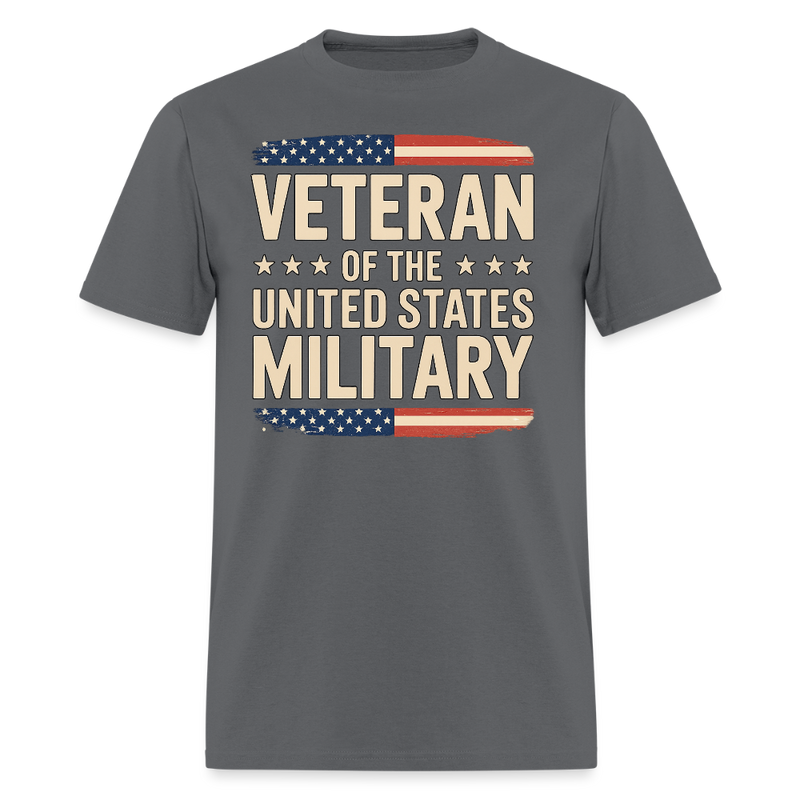 Veteran of the United States Military T Shirt - charcoal