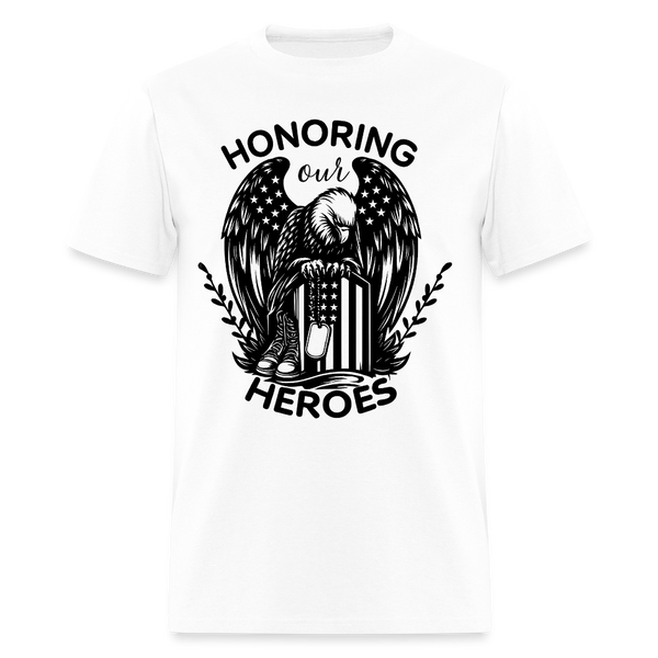Honoring Our Heroes Veteran T Shirt - 2 - white