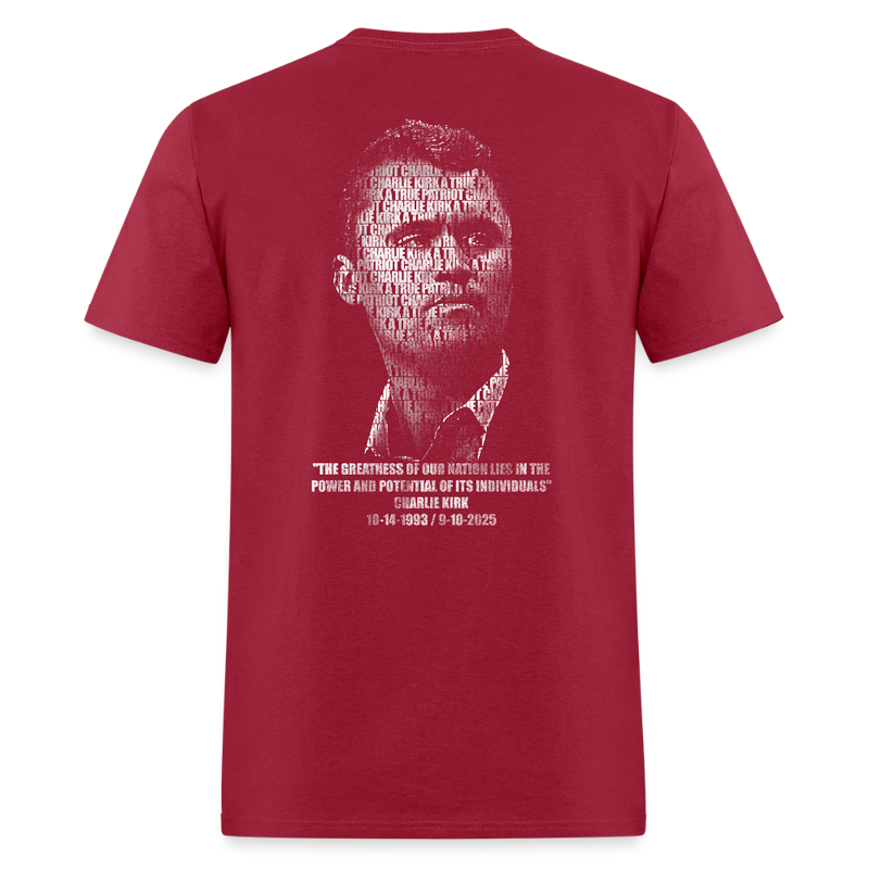 Charlie Kirk Memorial Freedom T Shirt - dark red