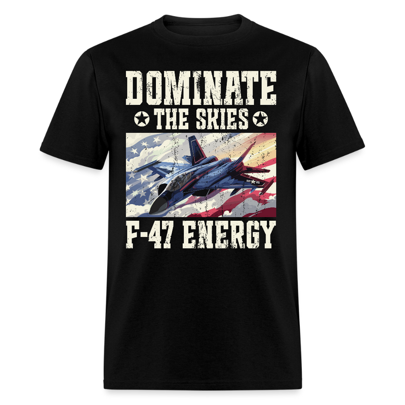 Dominate the Skies F-47 Energy T Shirt - black