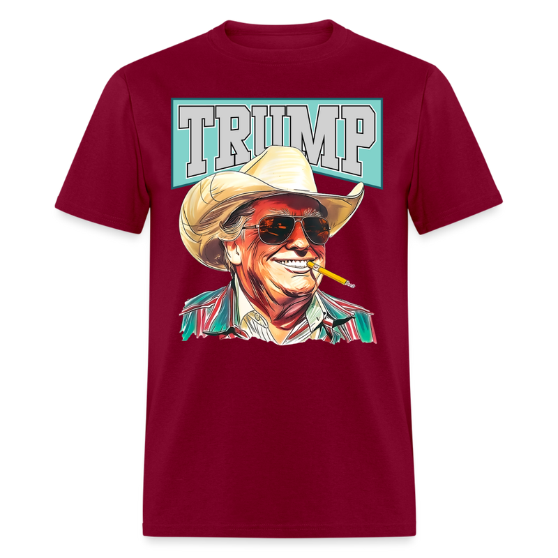 Trump Cowboy T-Shirt - burgundy