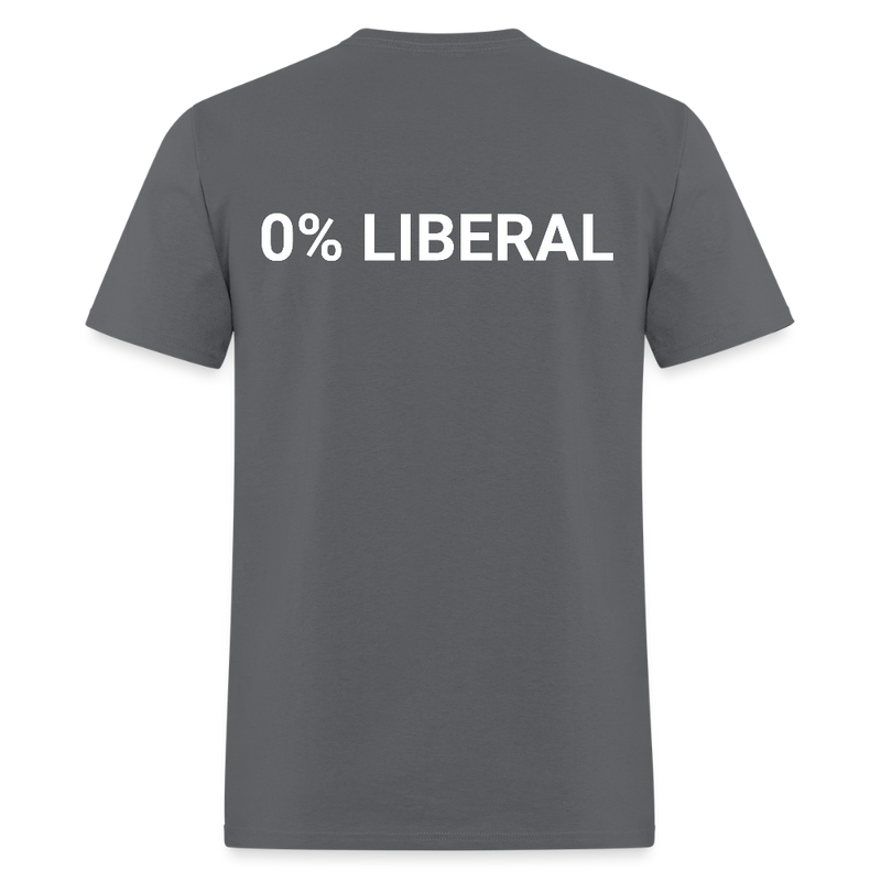 0% Liberal Back Print T Shirt - charcoal