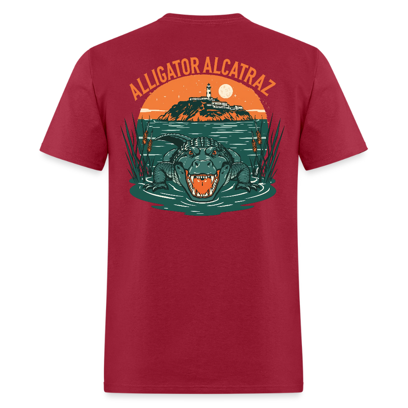 Alligator Alcatraz T Shirt - 7 - dark red