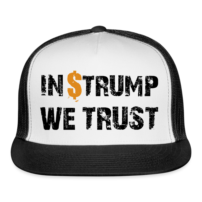 In Trump We Trust Trucker Hat - white/black