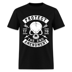 Protect The 2nd Amendment Skull T Shirt - black