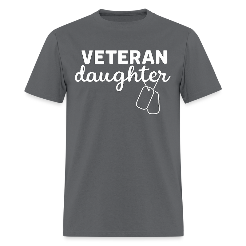 Veteran Daughter T Shirt - charcoal