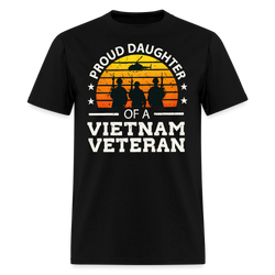 Proud Daughter of A Veteran T Shirt - 3 - black