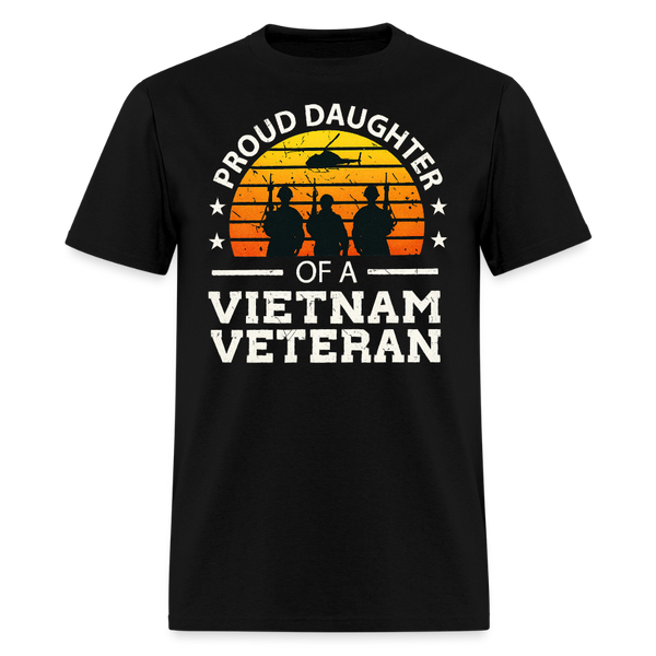Proud Daughter of A Veteran T Shirt - 3 - black