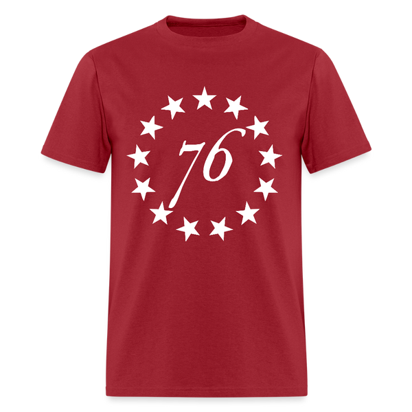 1776 Gun T Shirt - dark red