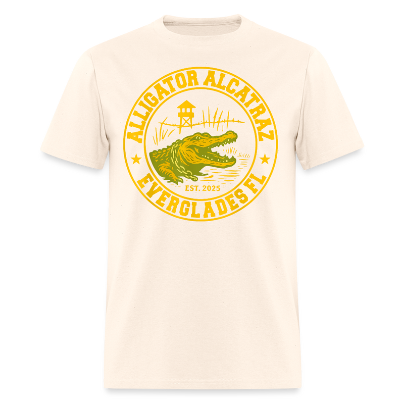 Alligator Alcatraz Everglades FL Est. 2025 T Shirt - 2 - natural