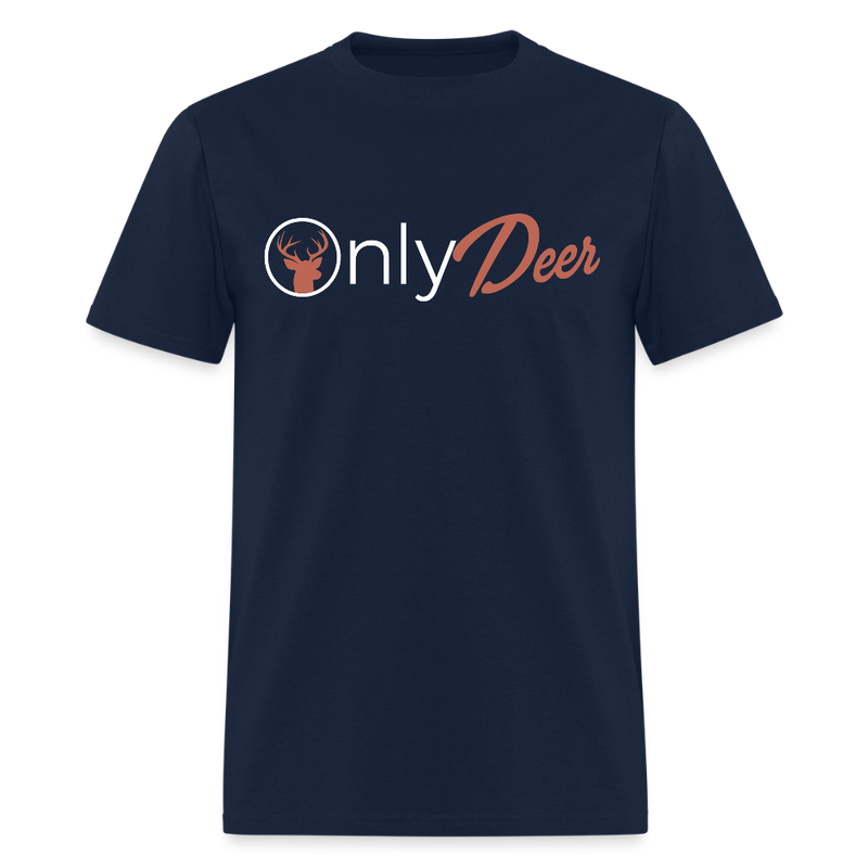 Only Deer Hunting T Shirt - navy