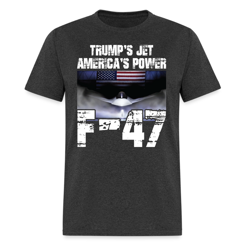 Trump’s Jet America’s Power F-47 T Shirt - heather black