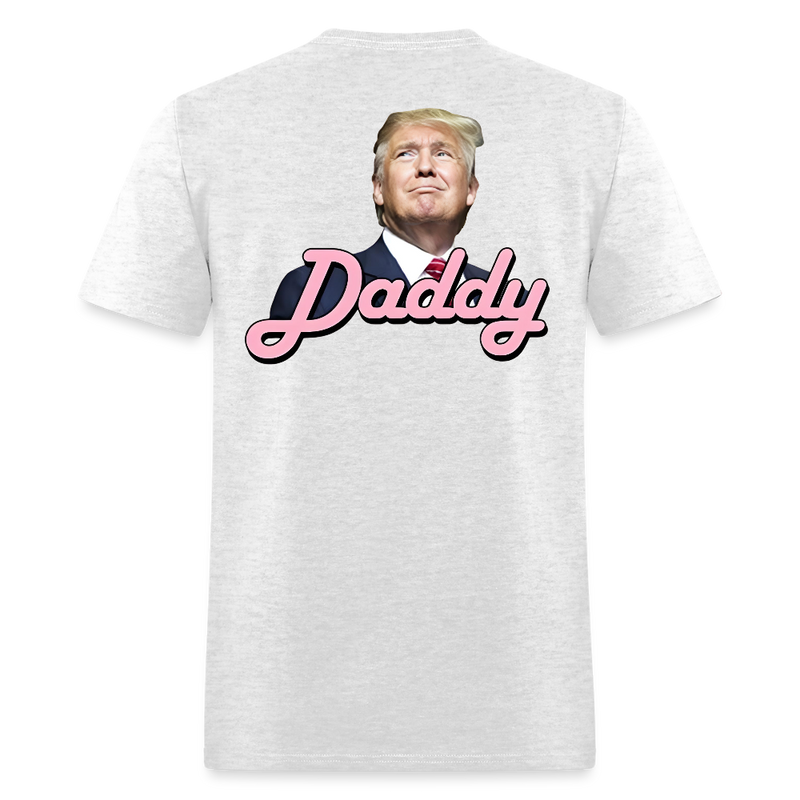 Daddy Trump Double-sided Print T Shirt - 2 - light heather gray