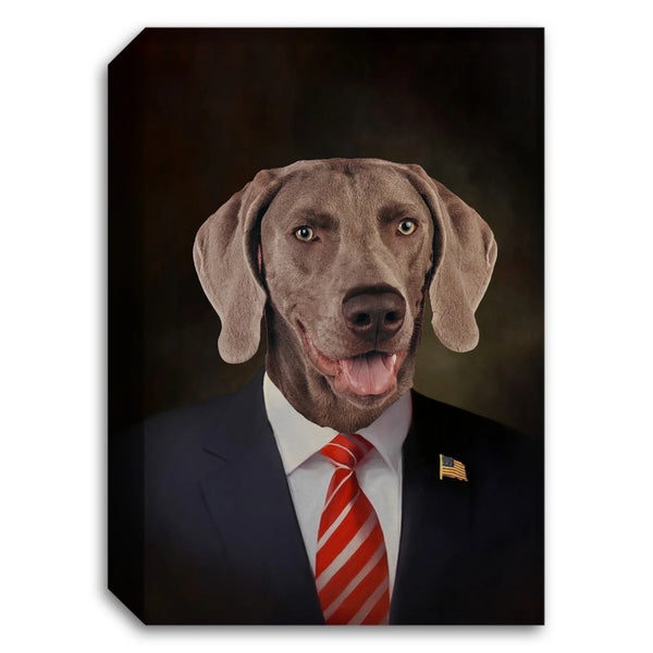 Custom USA President Pet Portrait Canvas - 2