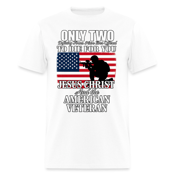 Jesus Christ and the American Veteran T Shirt - white