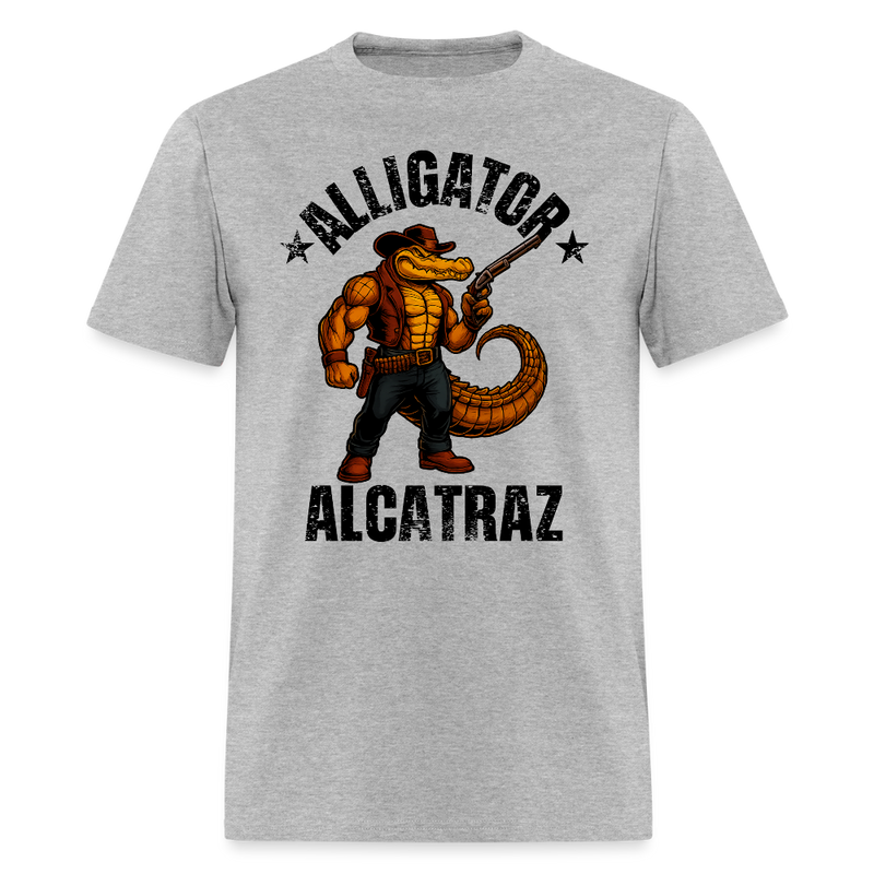 Alligator Alcatraz T Shirt - 2 - heather gray