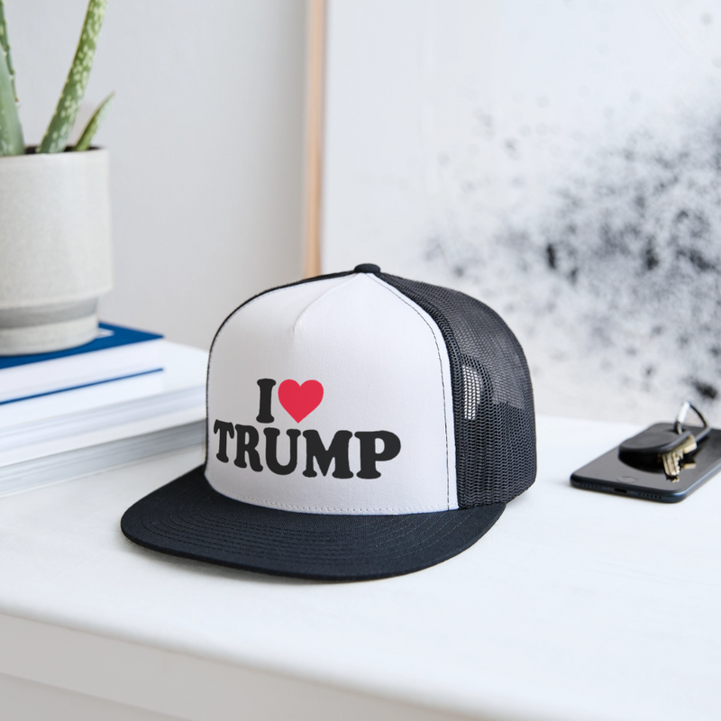 I Love Trump Trucker Hat - white/black