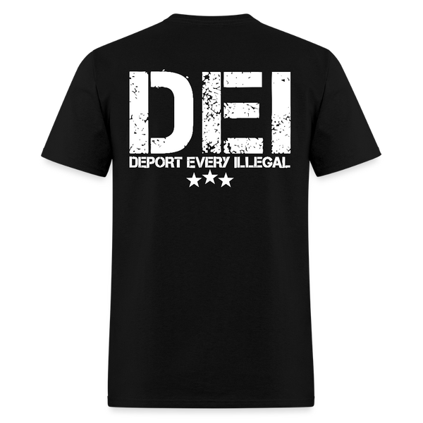 DEI Deport Illegal T Shirt - black