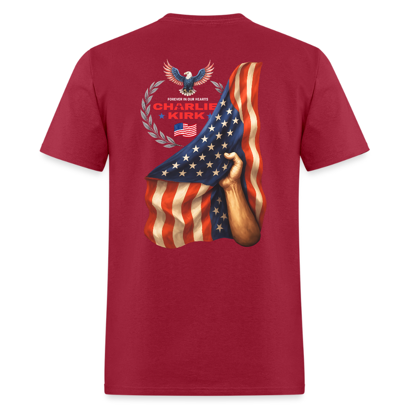 Freedom Bald Eagle Charlie Kirk Forever In Our Hearts T Shirt - dark red