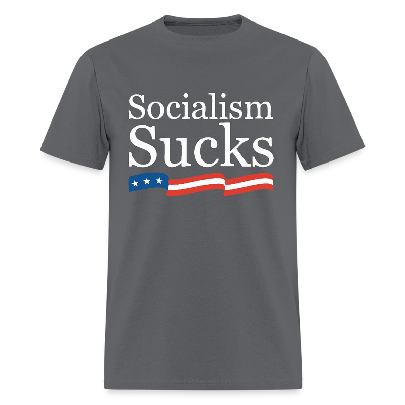 Socialism Sucks T Shirt - charcoal