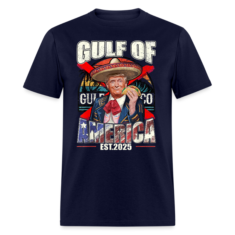Gulf of America Funny Taco T Shirt - 2 - navy