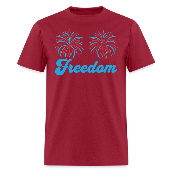 Freedom 4th of July T Shirt - dark red