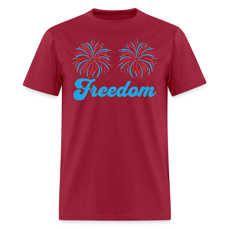 Freedom 4th of July T Shirt - dark red
