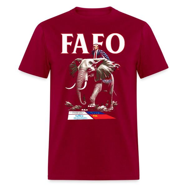 FAFO Trump Elephant T Shirt - dark red