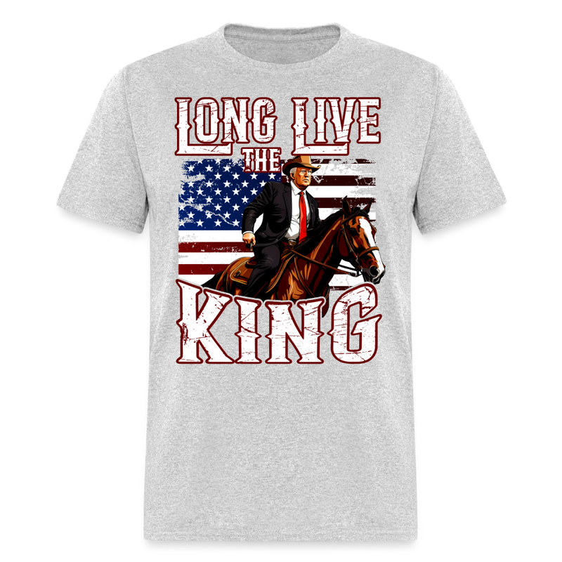 Long Live The King T Shirt - heather gray