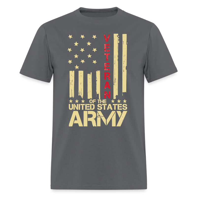 Veteran of The United States Army T Shirt - charcoal