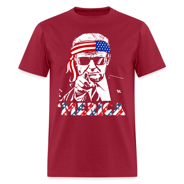 Trump 'Merica T Shirt - dark red