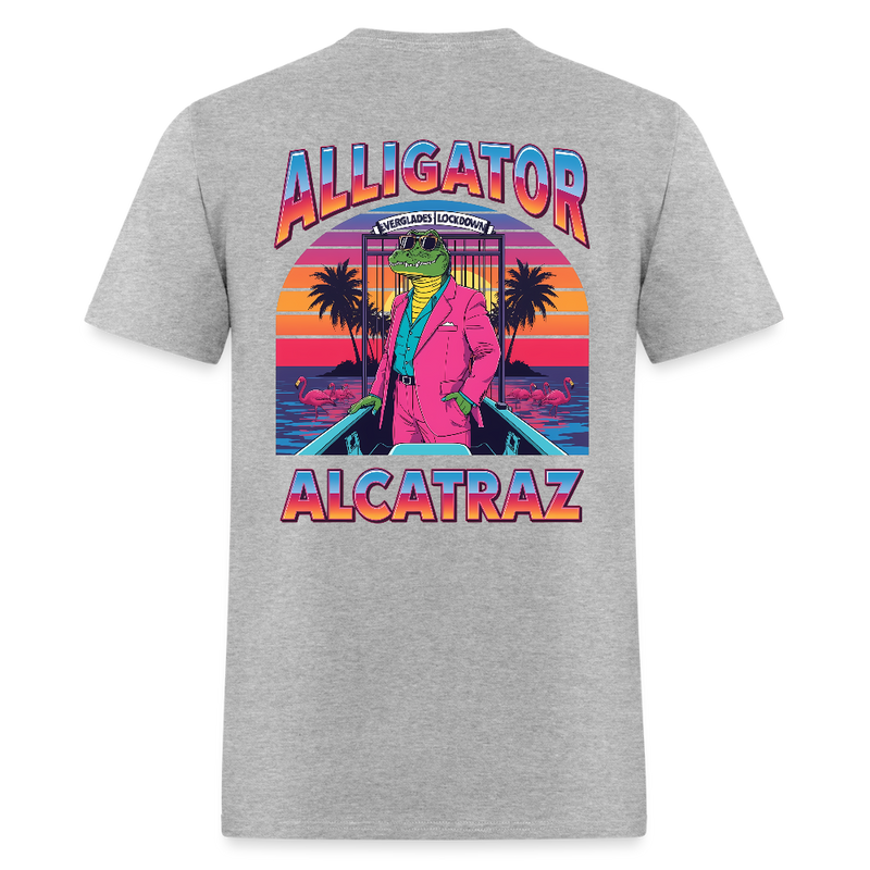 Alligator Alcatraz Everglades Lockdown T Shirt - heather gray