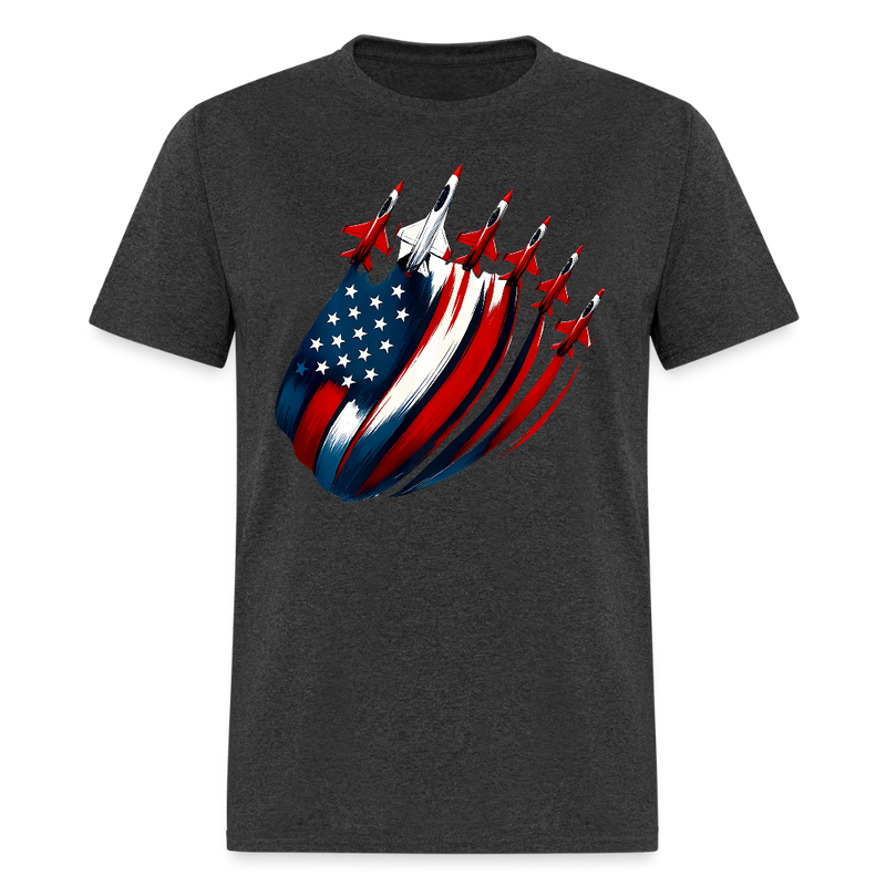 Jets 4th of July T Shirt - heather black