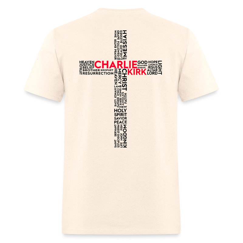 Freedom Charlie Kirk Faith Cross T Shirt - natural