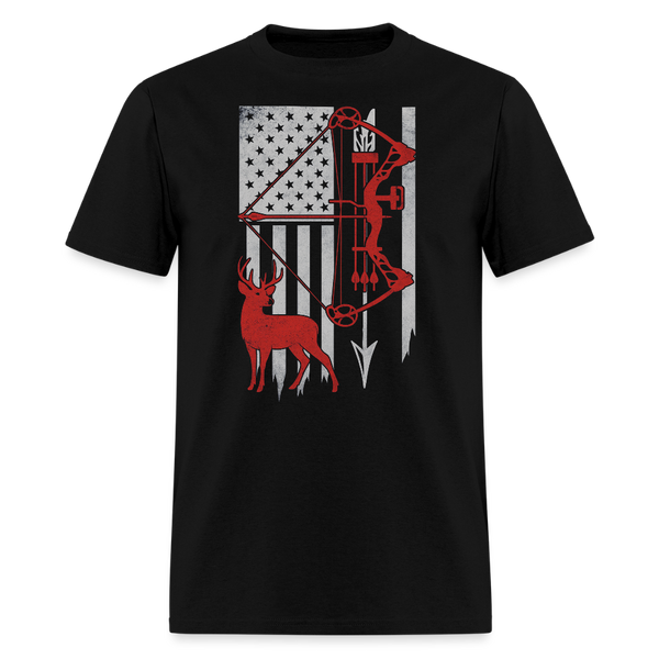 Deer Hunting USA T Shirt - 2 - black