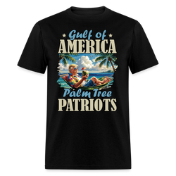 Gulf of America Palm Tree Patriots T Shirt - black