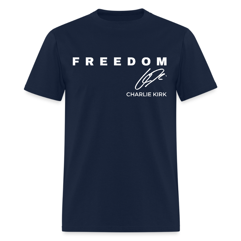 Freedom Bald Eagle Charlie Kirk Forever In Our Hearts T Shirt - 2 - navy