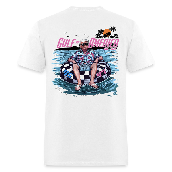 Gulf Of America Est. 2025 Trump Chillin T Shirt - white