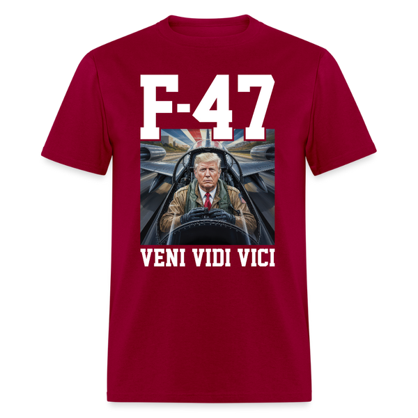 F- 47 Veni Vidi Vici T Shirt - dark red
