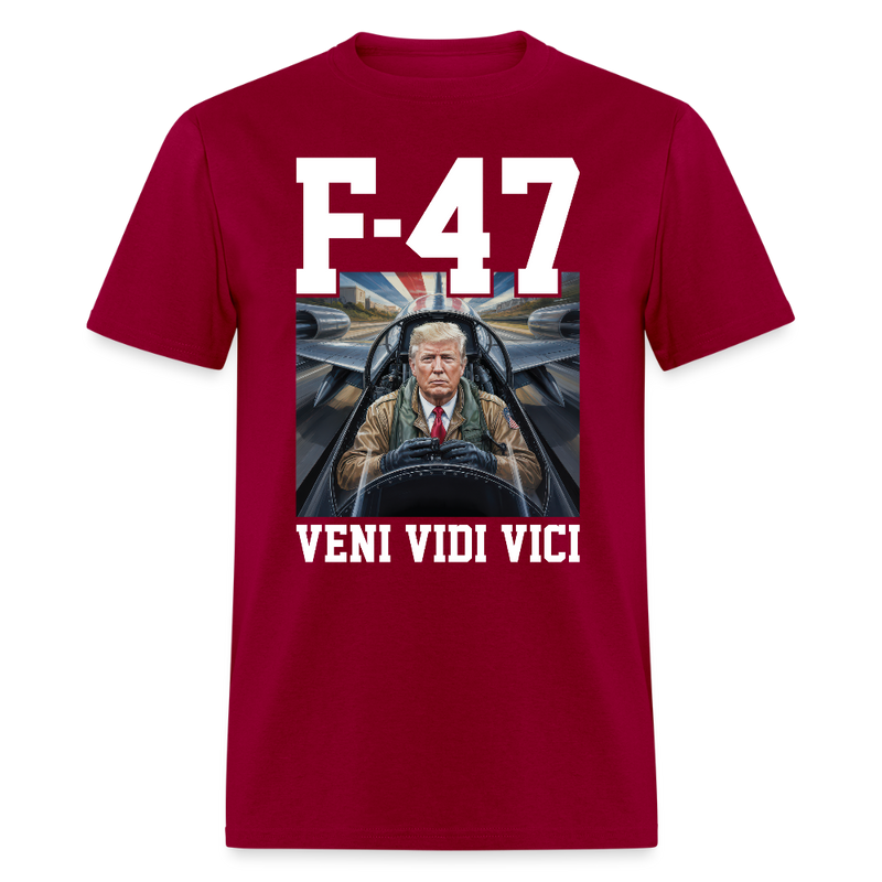 F- 47 Veni Vidi Vici T Shirt - dark red