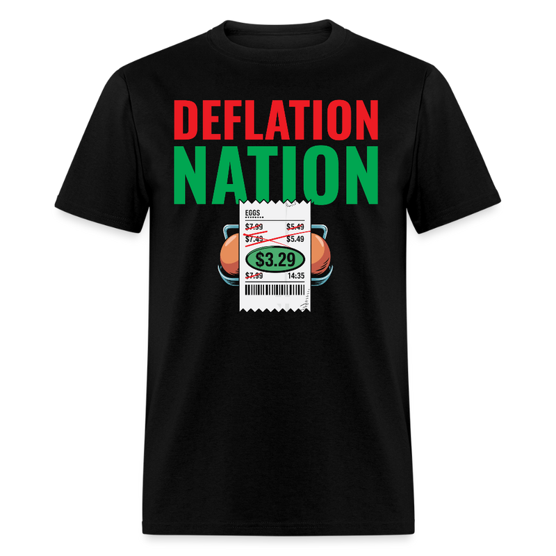 Deflation Nation T Shirt - black