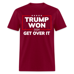 Trump Won 2024 T Shirt - burgundy