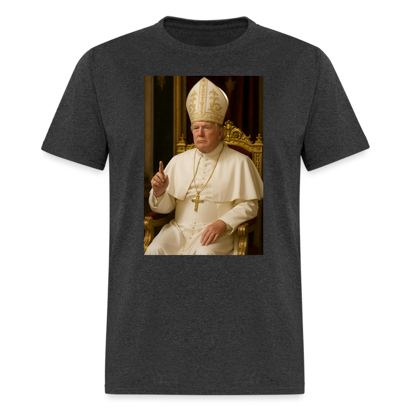 Trump Pope T Shirt - heather black