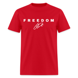 Freedom When People Stop Talking Charlie Kirk T Shirt - 2 - red