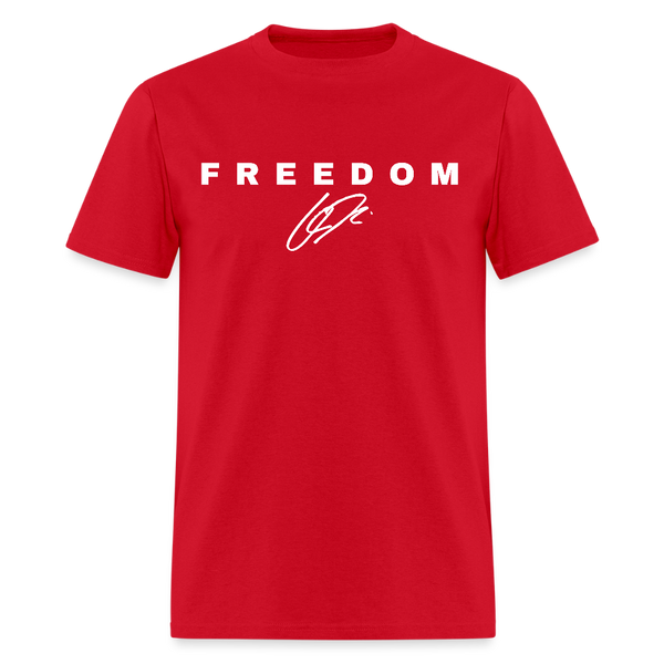 Freedom When People Stop Talking Charlie Kirk T Shirt - 2 - red