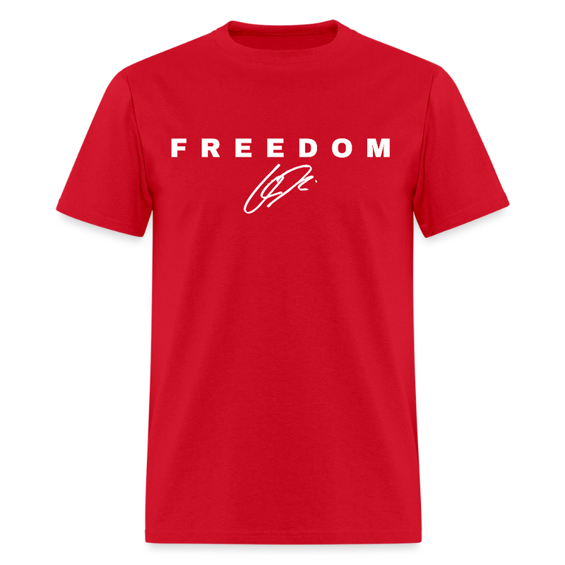 Freedom When People Stop Talking Charlie Kirk T Shirt - 2 - red