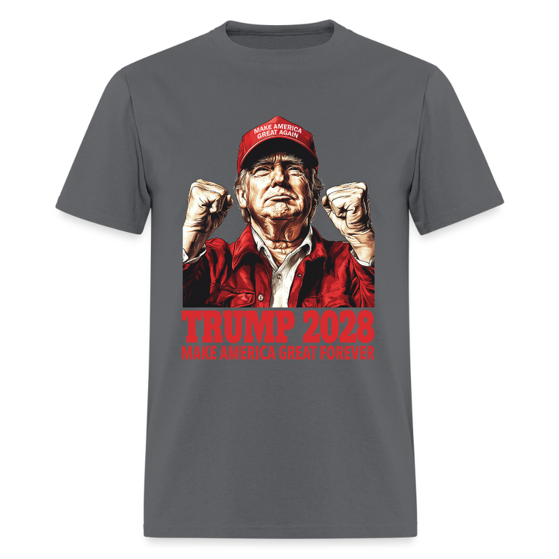 Trump 2028 Make America Great Forever T Shirt - charcoal