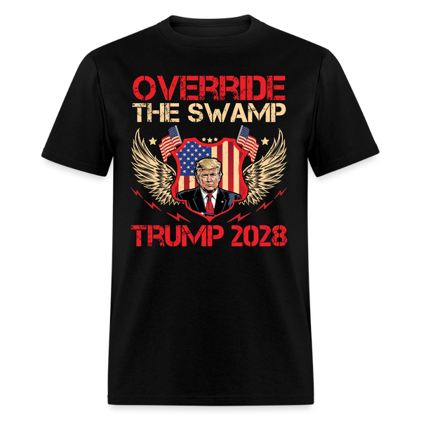 Override the Swamp Trump 2028 T Shirt - black